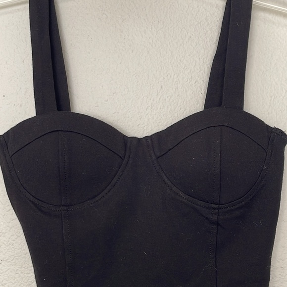 SHINESTAR BLACK CORSET TANK TOP - Picture 6 of 12